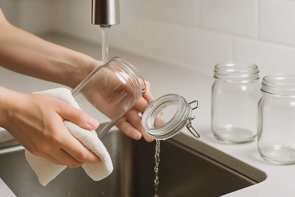 Cleaning Glass Containers and Lids Properly